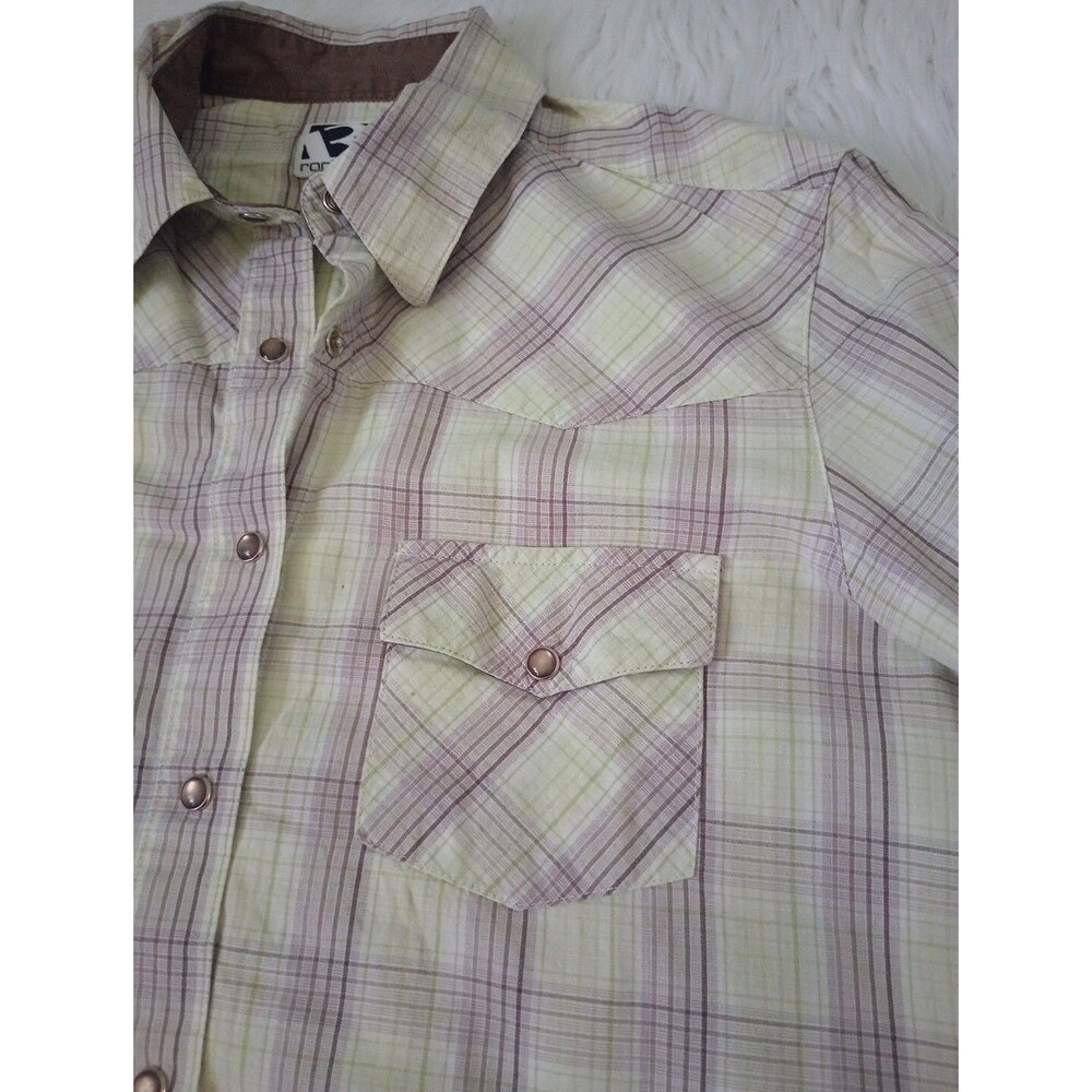 Vintage Rockies Women's Western shirt Red Plaid Size M Button Up Long Sleeve - Picture 6 of 9
